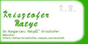 krisztofer matye business card